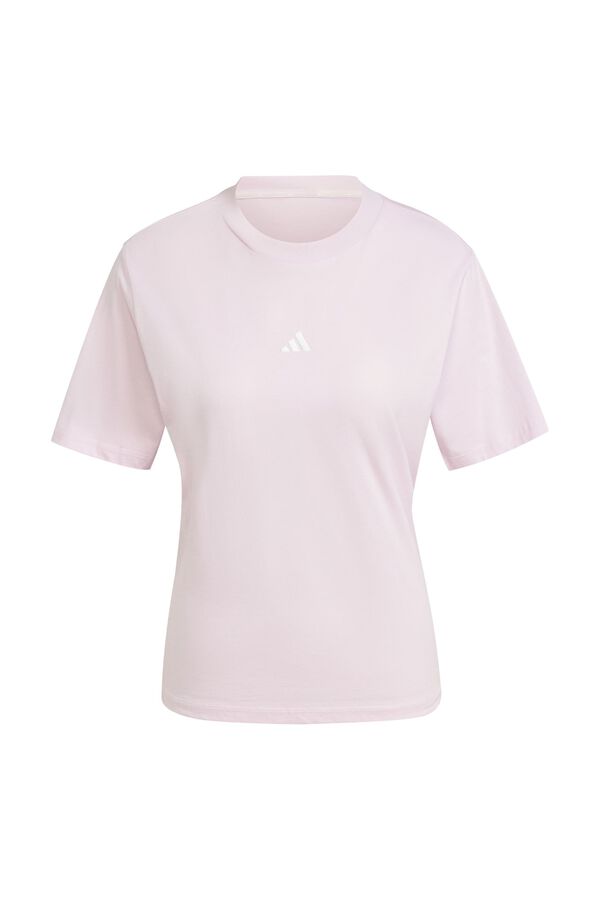 Adidas Camiseta algod&oacute;n logotipo peque&ntilde;o rosa