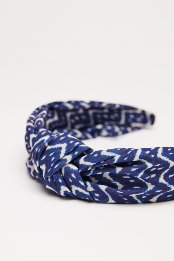 Womensecret Zigzag knot-front headband blue