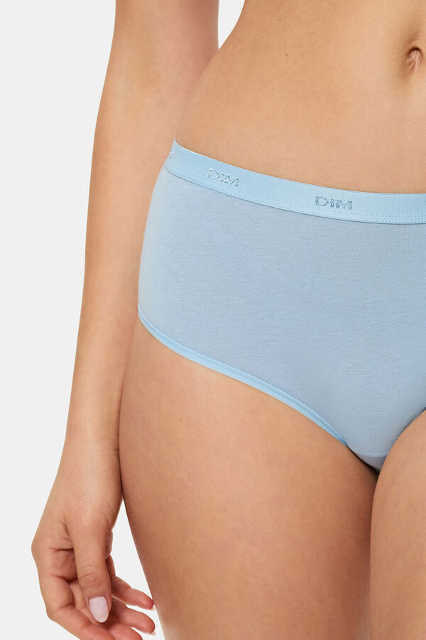 DIM Pack of 3 printed stretch cotton boxers Pockets Cotton  blue