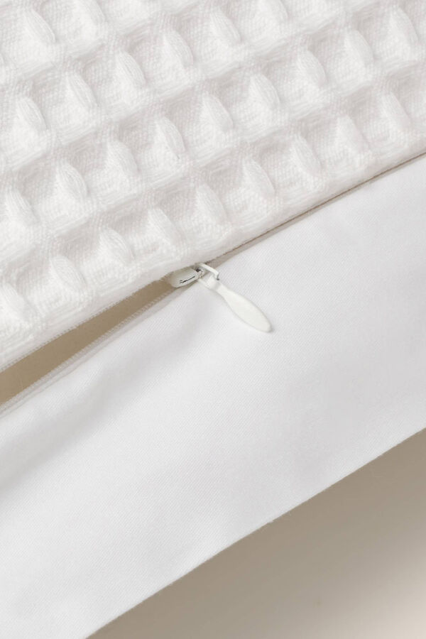 Womensecret Capa travesseiro 100% algodão ninho de abelha 55 x 55 cm. branco