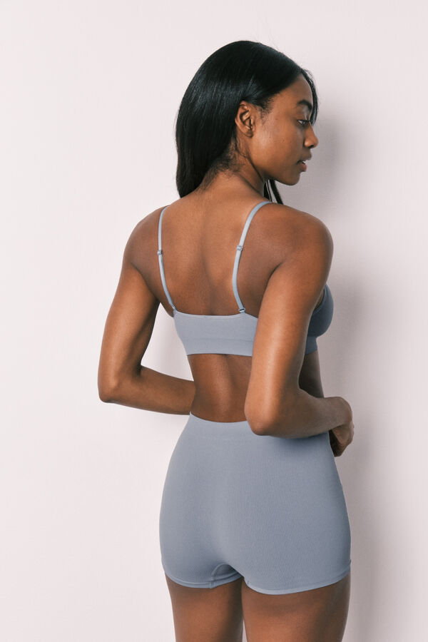 Women'secret Boxer sin costuras azul azul