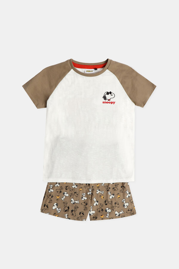 Womensecret PEANUTS There Are No Rules short-sleeved pyjamas for boys beige