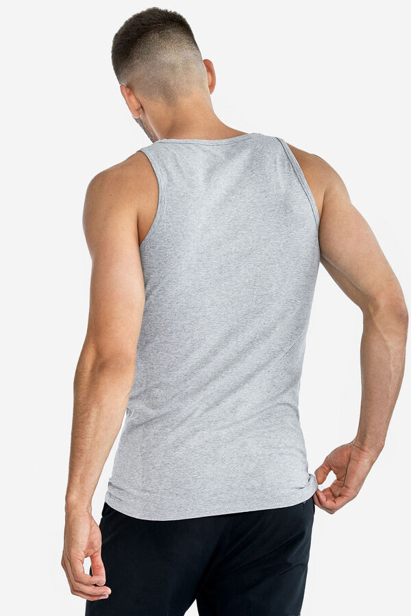 Bread & Boxers Pack 2 camisetas lisas sin mangas grises gris