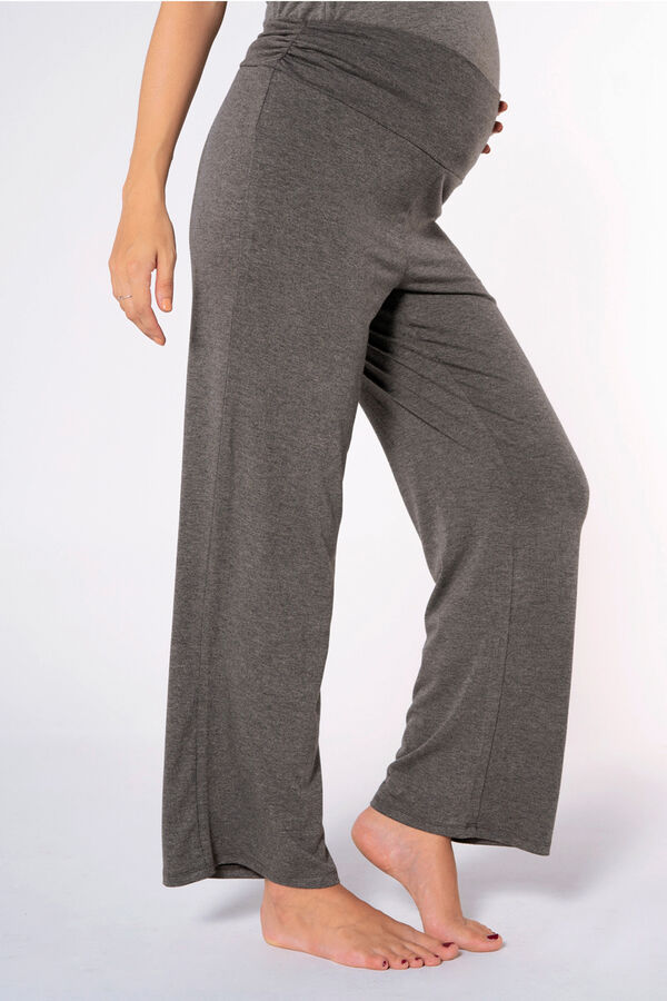 Womensecret Basic knit wide maternity trouser grey