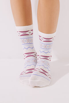 Womensecret 6er-Pack Socken Baumwolle Snoopy Weihnachten mit Print