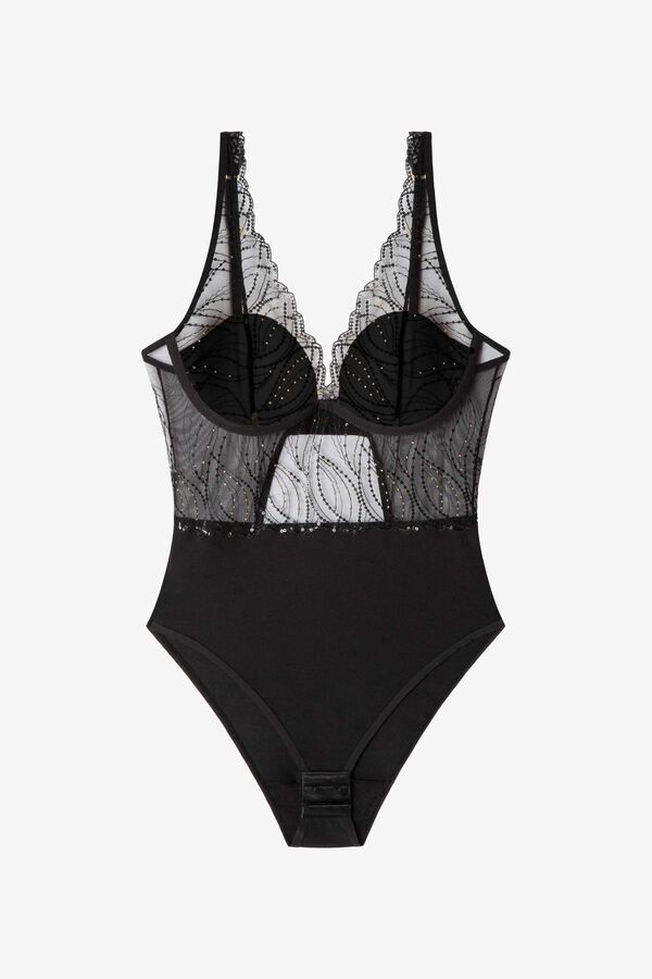 Gisela Body bralette com copa preto