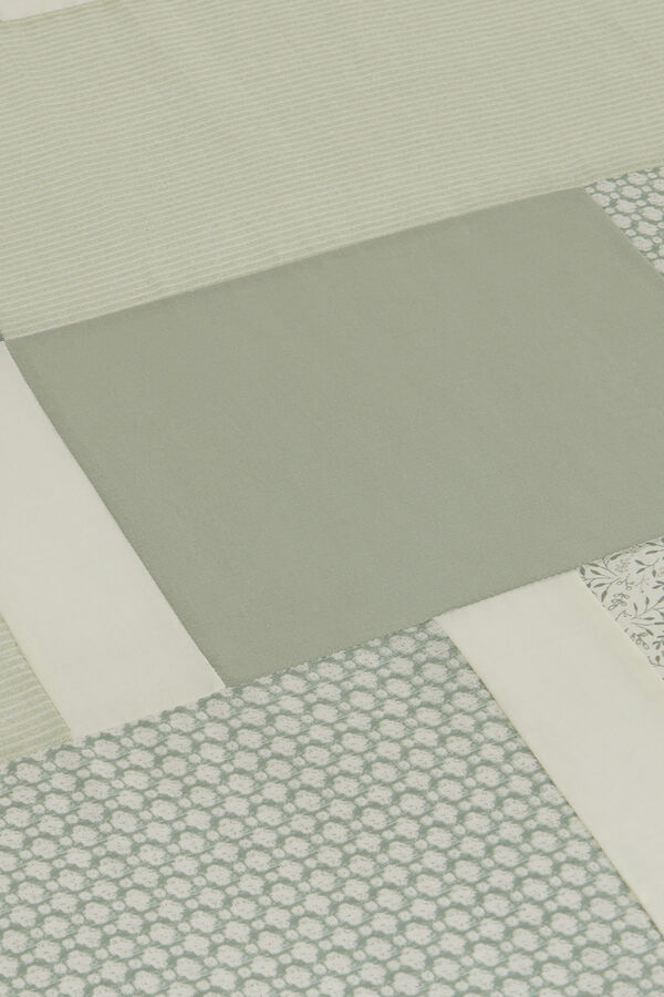 Womensecret Green patchwork cotton duvet cover. For a 135-140 cm bed. zöld