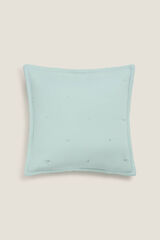 Textura Reversible plain cushion cover blue