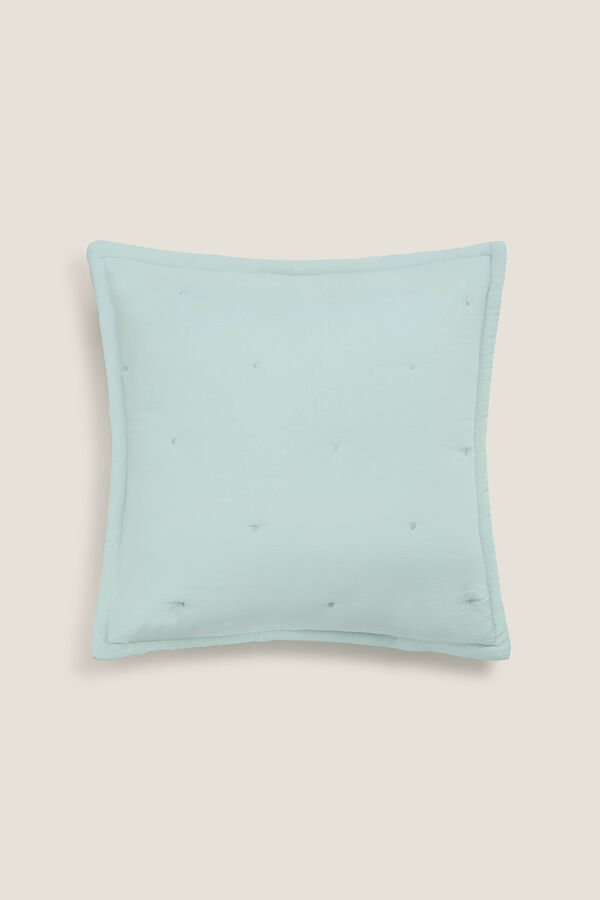 Textura Reversible plain cushion cover blue