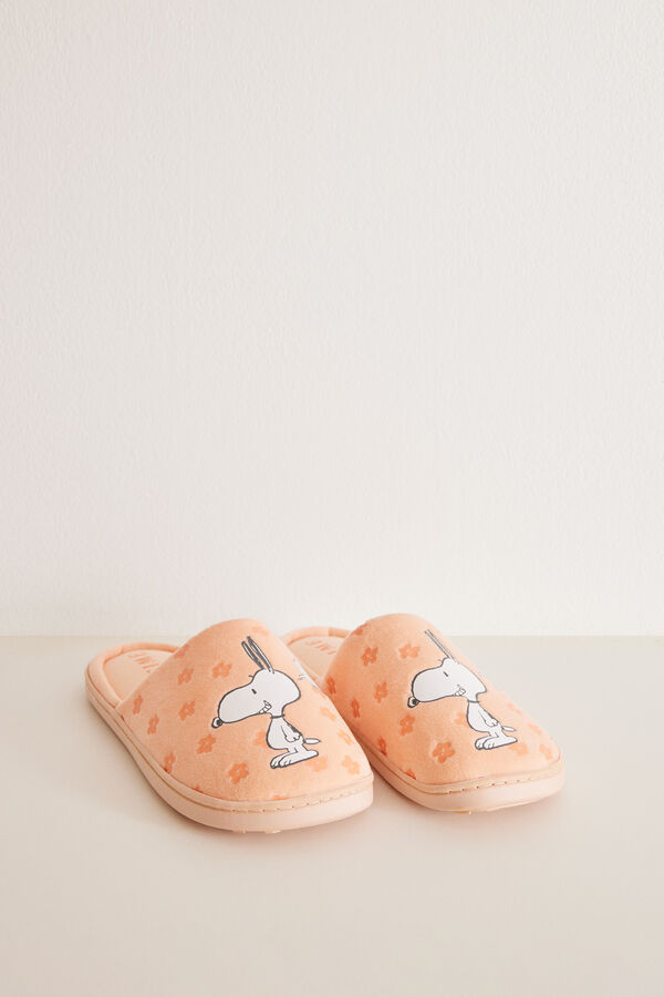 Womensecret Narandžaste sobne papuče Snoopy Narandžasta