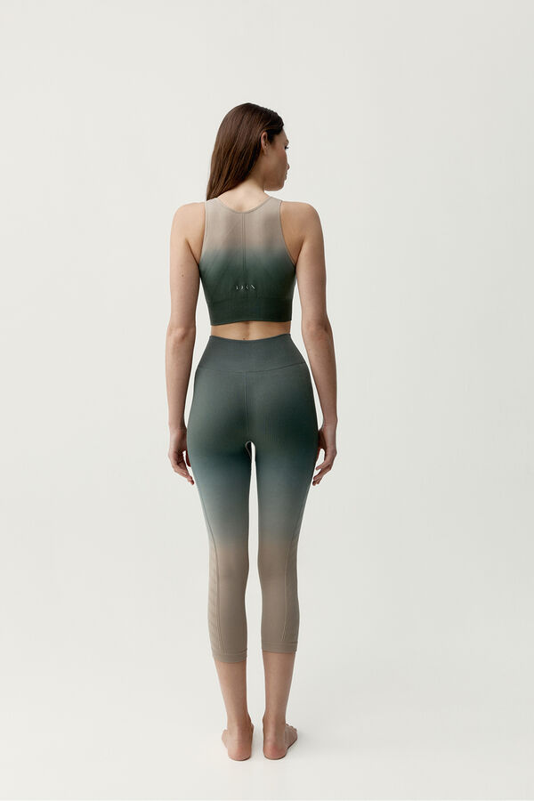 Born Living Yoga Gr&uuml;n-beige Sport-Leggings DIONE mit Print