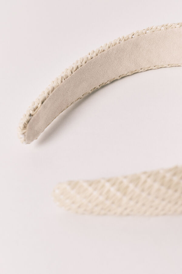 Women'secret Natural raffia twist front headband nude