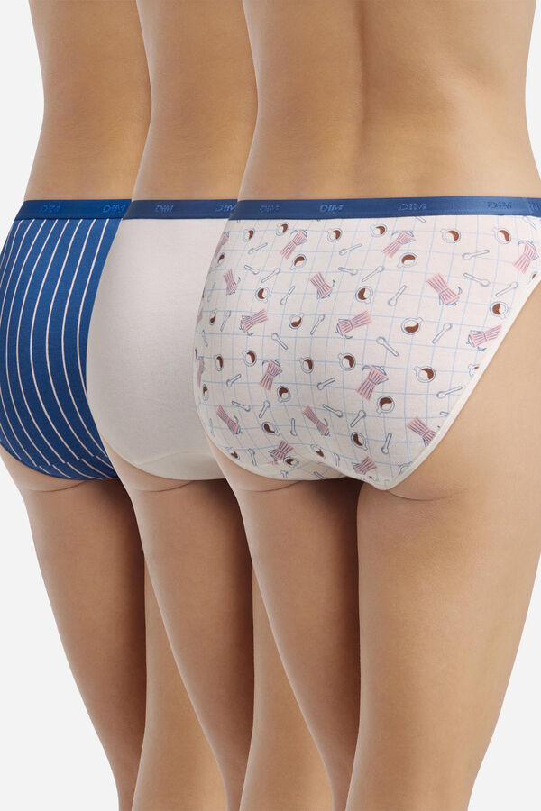 DIM Pack of 3 DIM Pockets Cotton briefs printed