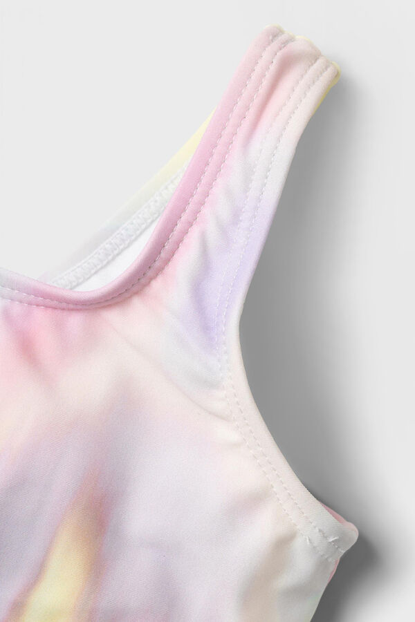 Womensecret Girls' tie-dye print swimsuit imprimé