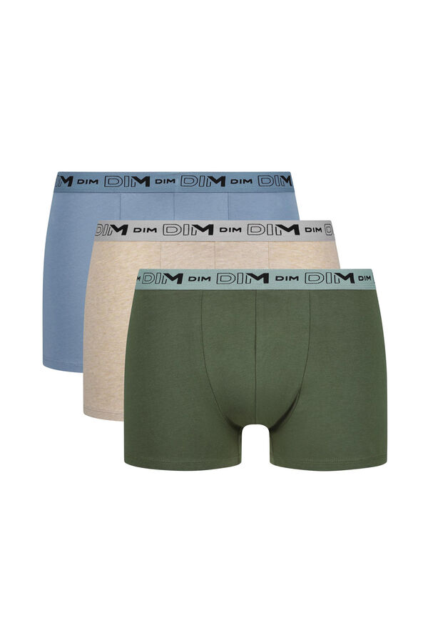 DIM Pack de 3 boxers algod&oacute;n el&aacute;stico org&aacute;nico multicolor