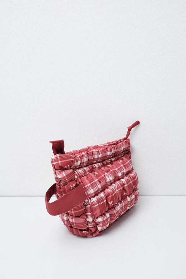 Women'secret Red plaid medium vanity case printed