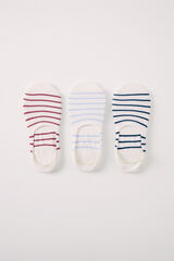 Womensecret 3-pack striped cotton no-show socks printed