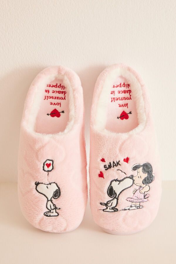 Womensecret Snoopy heart slippers pink