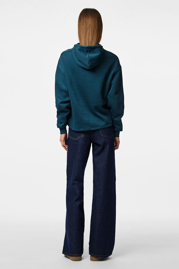 Pieces Sudadera b&aacute;sica capucha green