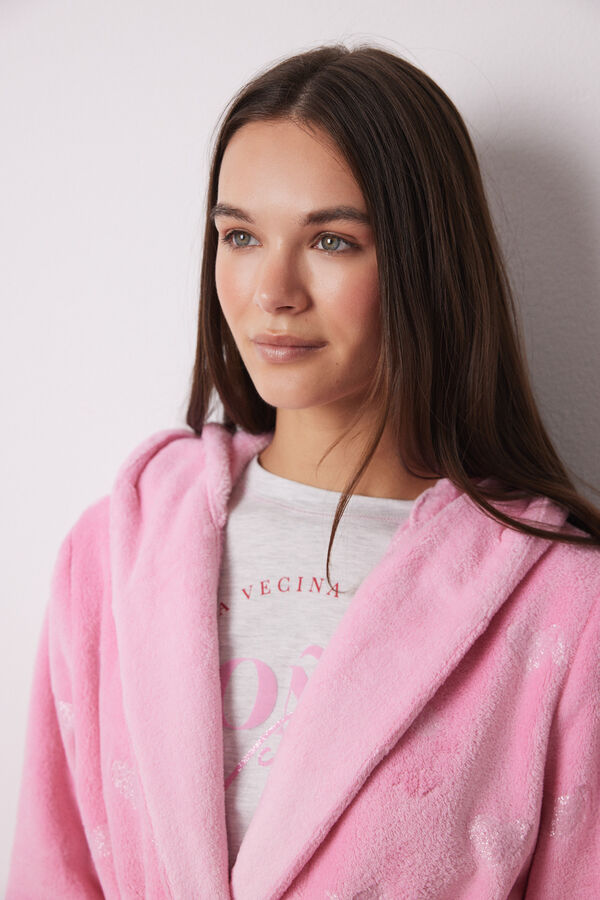 Pink fluffy robe Blonde neighbor Ženski kućni ogrtači WomenSecret