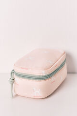 Women'secret Pink small dog print vanity case red