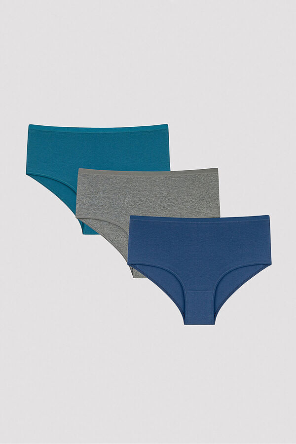 Penti Pack de tr&ecirc;s cuequinhas altas estampado