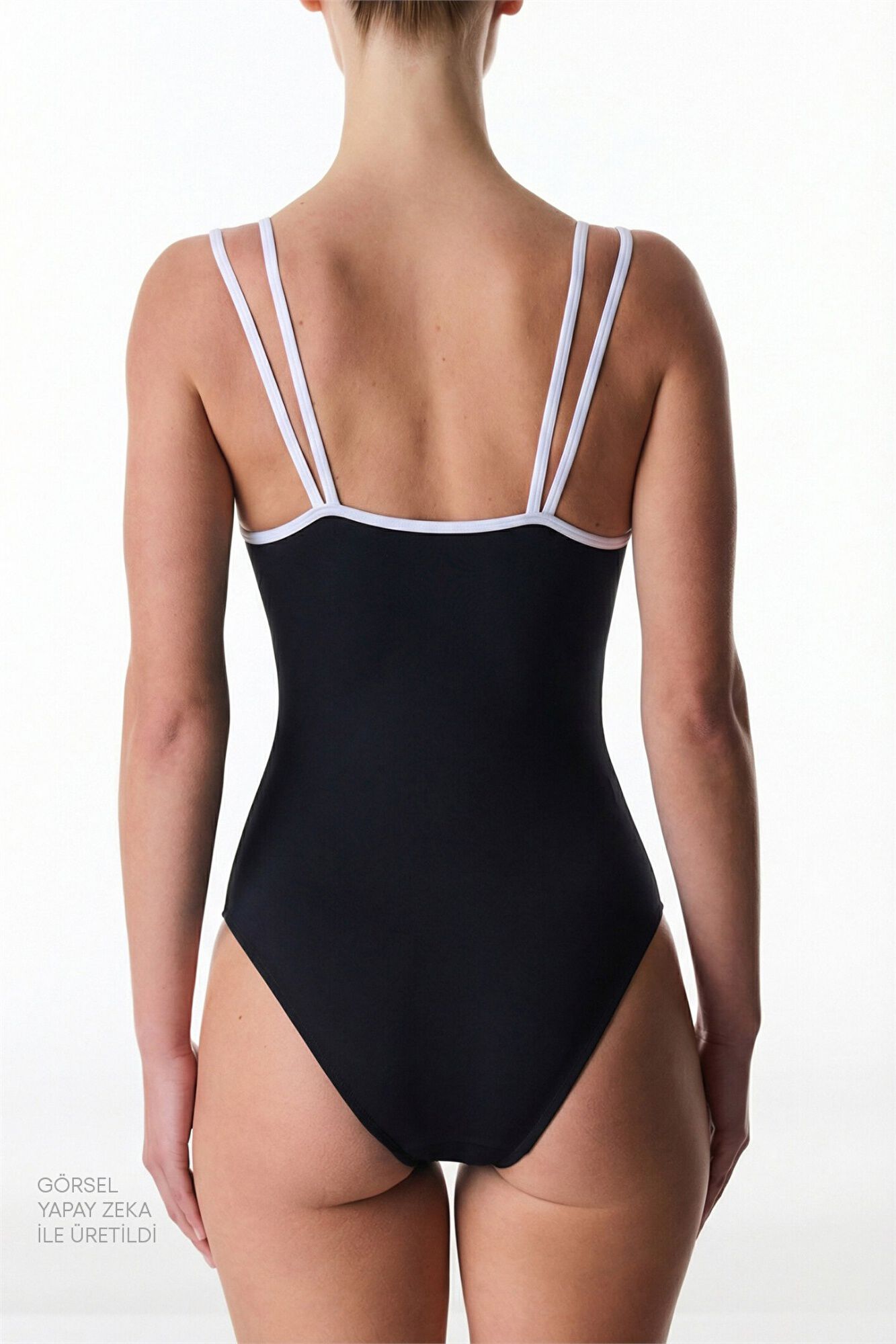 Penti Fato de banho B&W com debruns cl&aacute;ssico