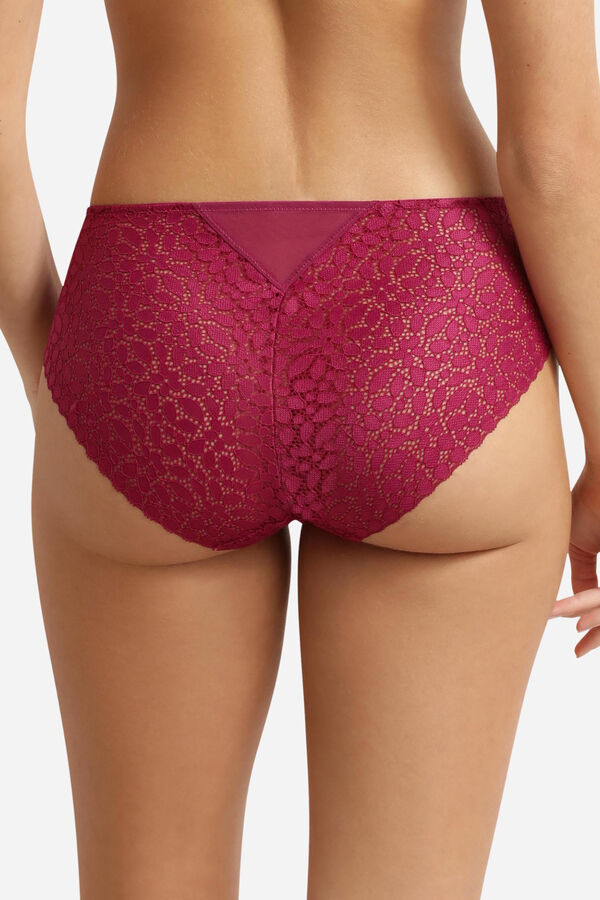 DIM Braga invisible de encaje floral morado/lila