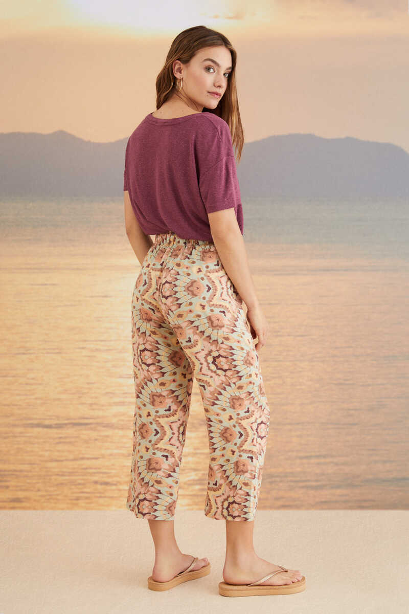 Womensecret Multicoloured printed capri bottoms printed