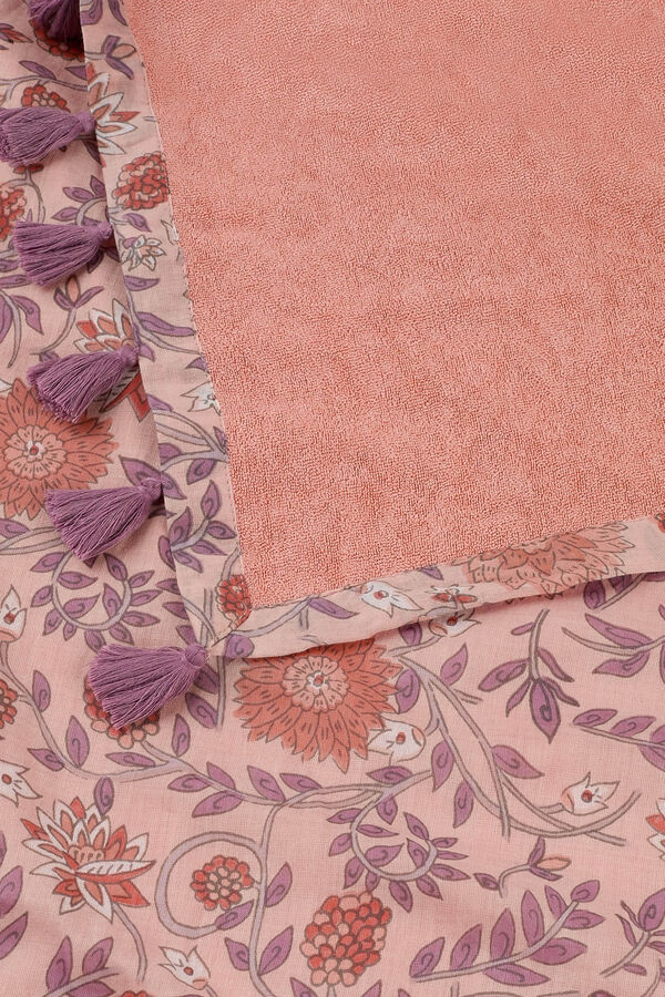 Womensecret Floral print terrycloth beach towel rose