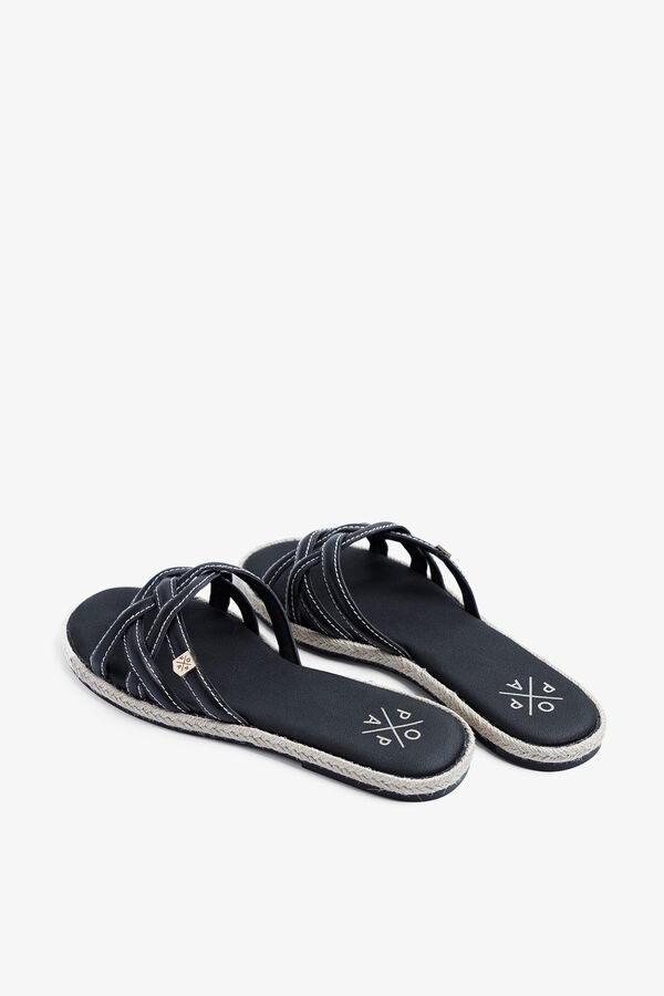 Popa Saraki flat strap sandal black