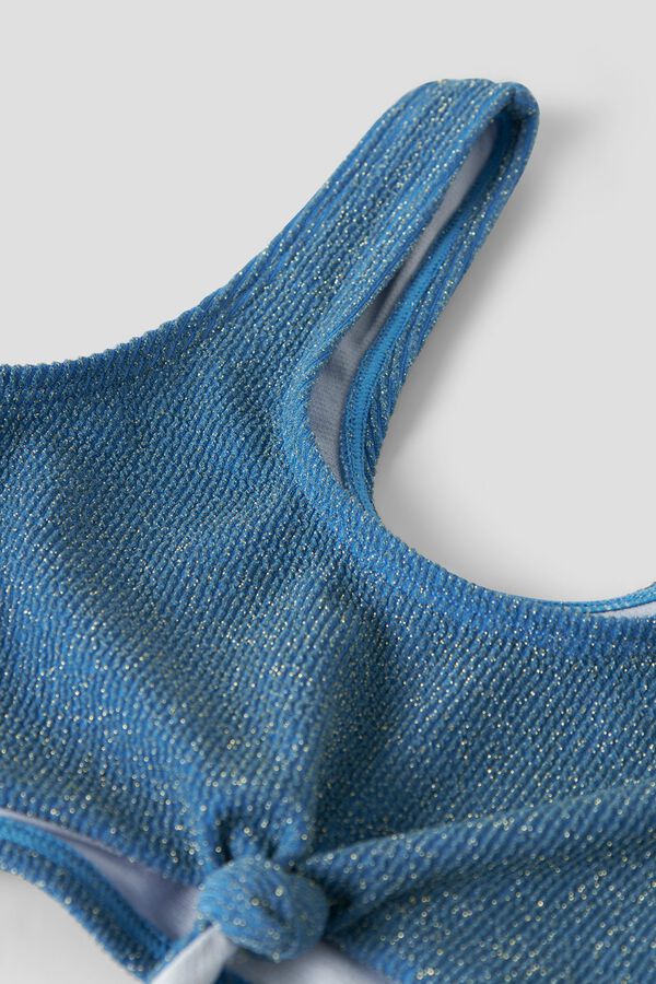 Name it Bikini &agrave; n&oelig;ud brillant pour fille bleu