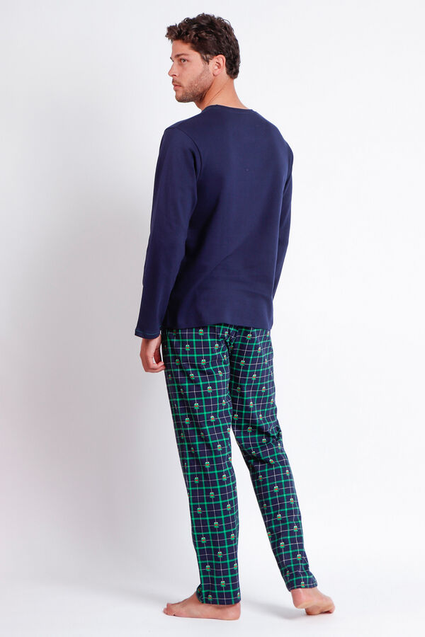 Admas Pijama largo hombre Rana Gustavo azul