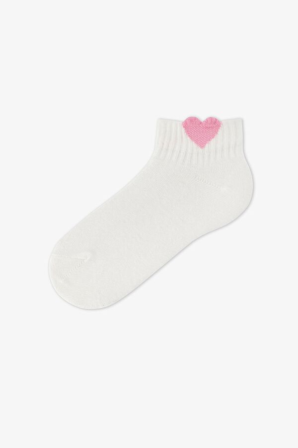 Penti Pack of 4 heart ankle socks pink