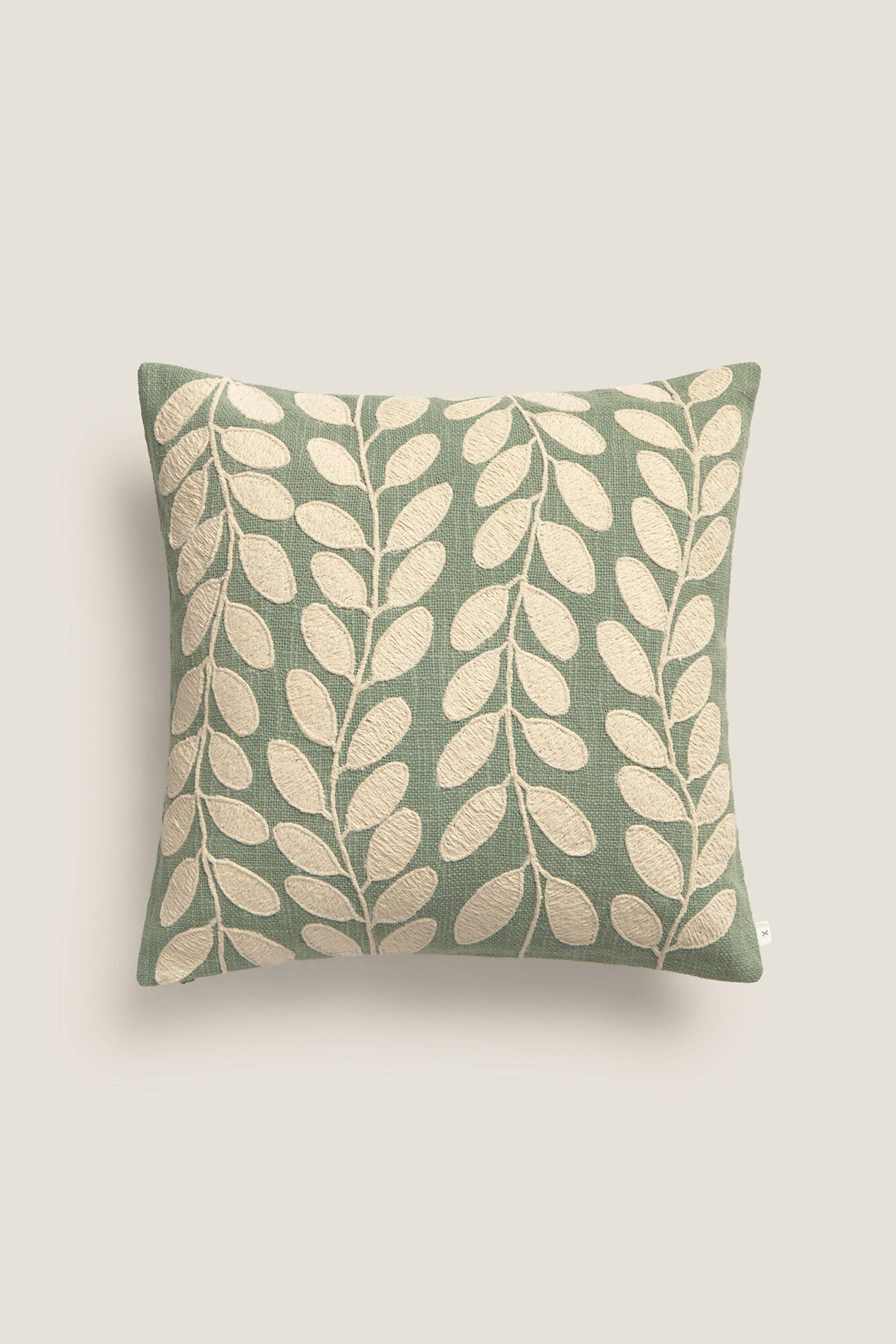 Textura Funda coj&iacute;n algod&oacute;n bordado