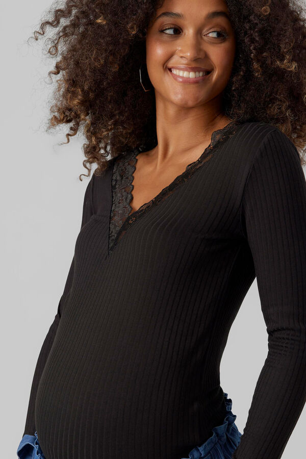Womensecret Dual function top with lace detail Crna