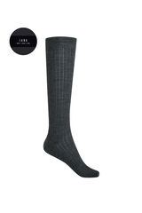 Punto Blanco Calcetines altos de lana gris