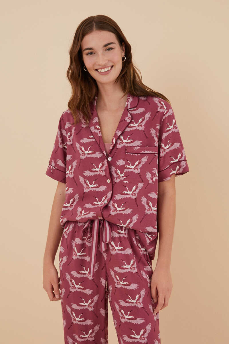 Womensecret Moniquilla-gémmintás, inges pizsama rózsaszín