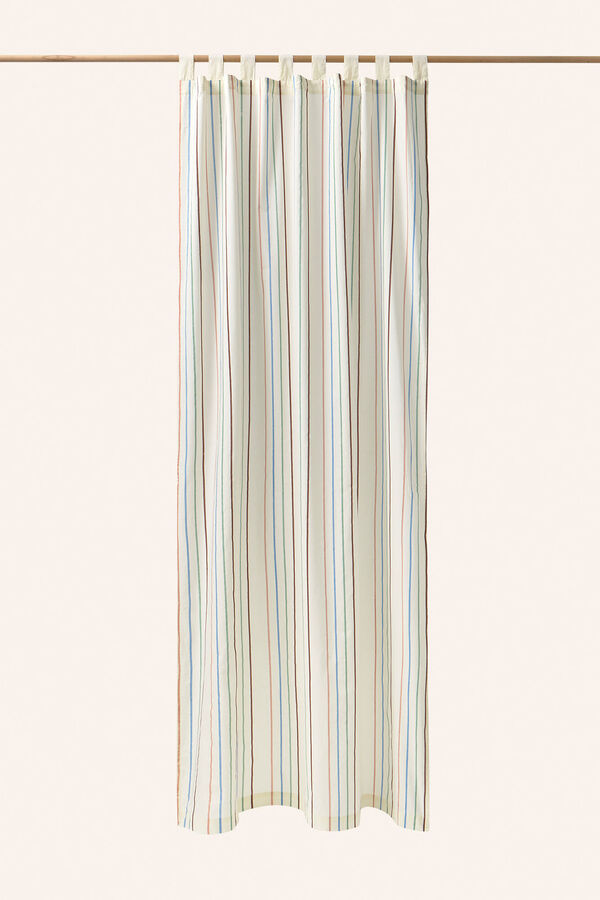 Calma House Multicoloured striped curtain Camp 140x280 printed