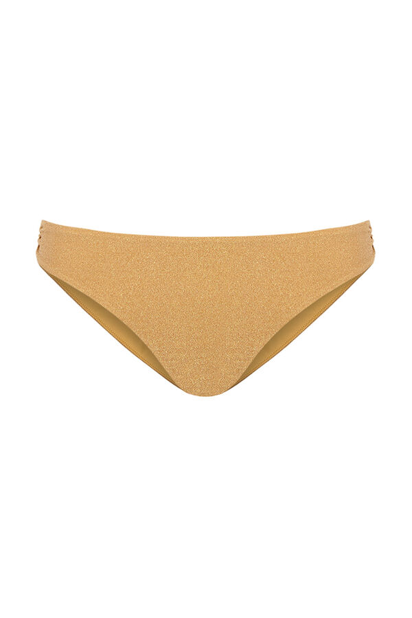 Womensecret Classic sparkly gold bikini bottoms yellow
