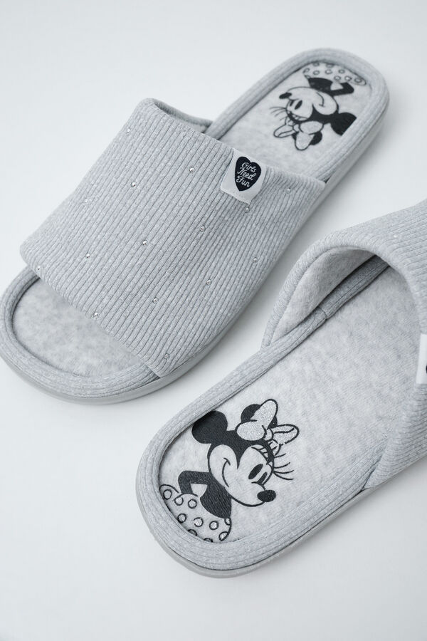 Women'secret Pink Minnie Mouse slippers grey