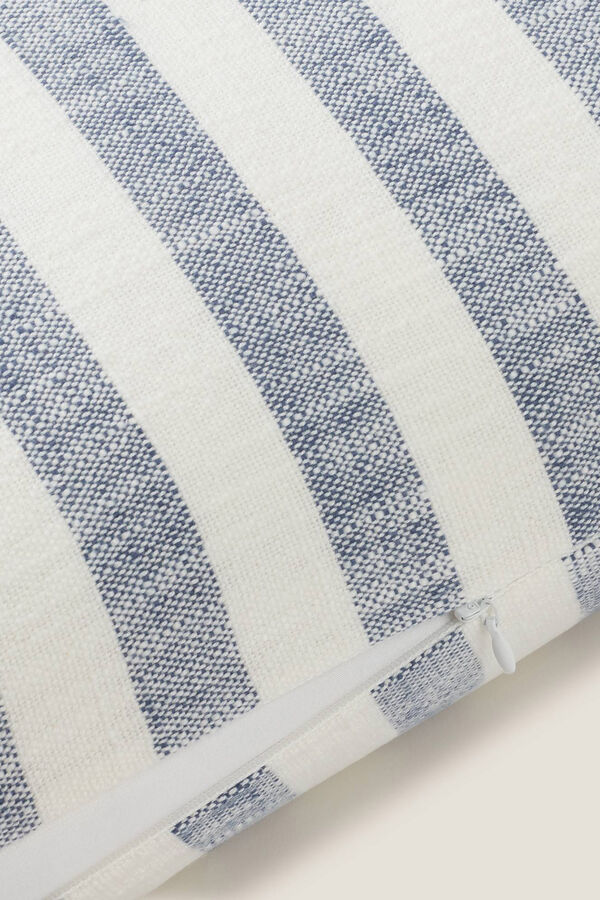 Womensecret Striped cotton cushion cover bleu