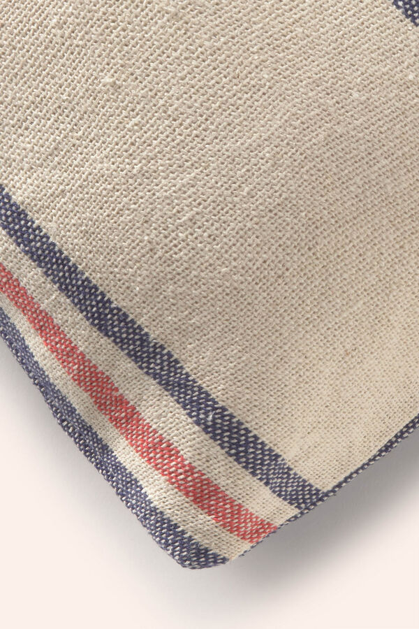 Calma House Blue and red striped cushion cover Mont printed