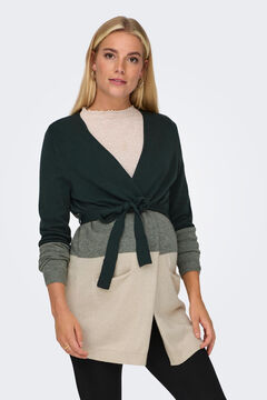 Womensecret Long maternity jersey-knit cardigan Grün