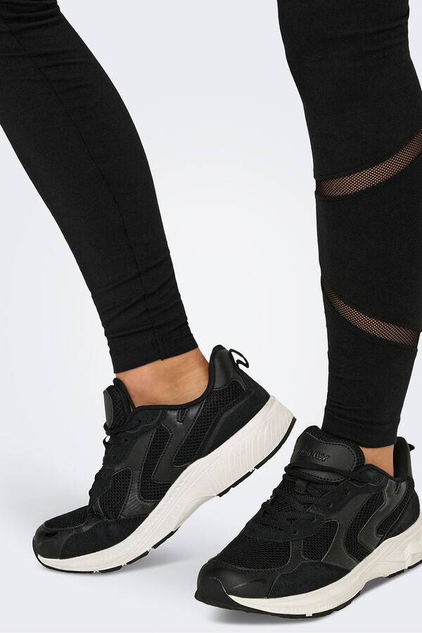 Only Play Legging tiro alto algod&oacute;n negro