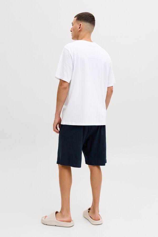 Jack & Jones Conjunto pijama corto blanco