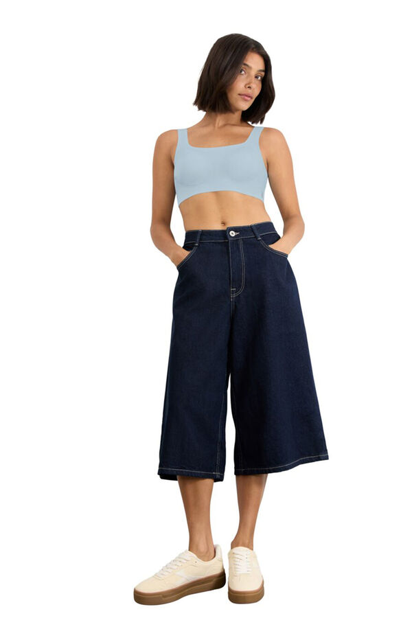 Sloggi Sujetador top microfibra sin costuras azul