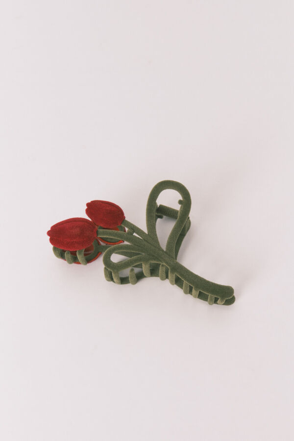 Women'secret Pince grande tulipe rouge et verte vert