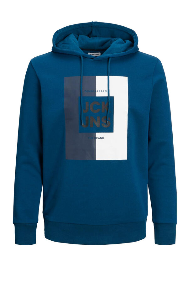 Womensecret Logo print sweatshirt with hood Blau
