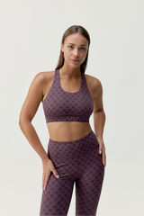 Born Living Yoga Sujetador top deportivo Monogram morado  burdeos